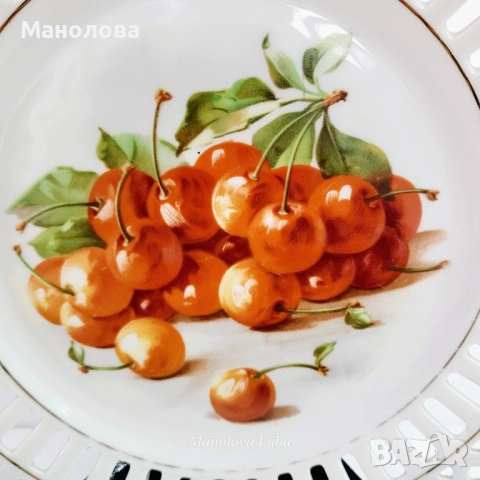 Ажурена порцеланова чиния., снимка 2 - Други ценни предмети - 52418849