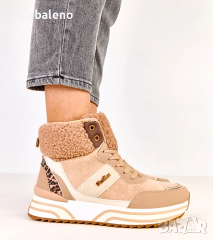 Дамски високи маратонки с подплата от Mirasen, 4цвята , снимка 8 - Маратонки - 52024364