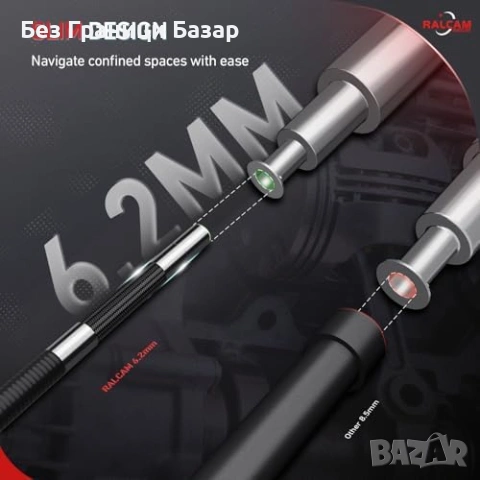 Нов Бороскоп камера 5" IPS 8x Zoom 4400mAh 210° за двигател инспекция, снимка 3 - Друга електроника - 53824771