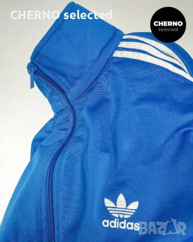 Мъжки суичър с цип ADIDAS Adicolor Classics Firebird Trefoil Track Top – размер L•M, снимка 15 - Суичъри - 53759240