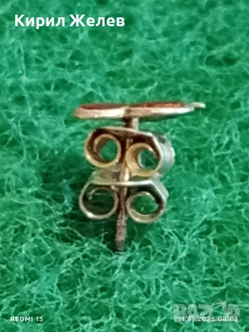 Сребърна обеца във формата на Череши с емайл нежно финно бижу 52653, снимка 4 - Обеци - 53059604