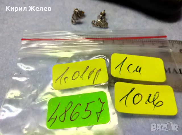 ПРЕКРАСНИ ФИГУРАЛНИ СРЕБЪРНИ ОБЕЦИ МОРСКИ КОНЧЕТА РОДИРАНО СРЕБРО 925 ФИНА АРТ ИЗРАБОТКА 48657, снимка 3 - Обеци - 49551517