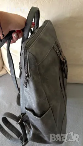 Кожена дамска раница, снимка 6 - Раници - 48510523