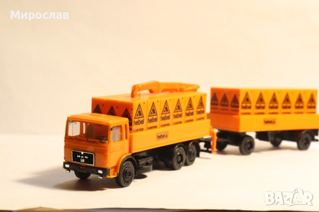 HERPA H0 1/87 MAN АВТОКРАН ТИР КАМИОН МОДЕЛ, снимка 4 - Колекции - 53385715