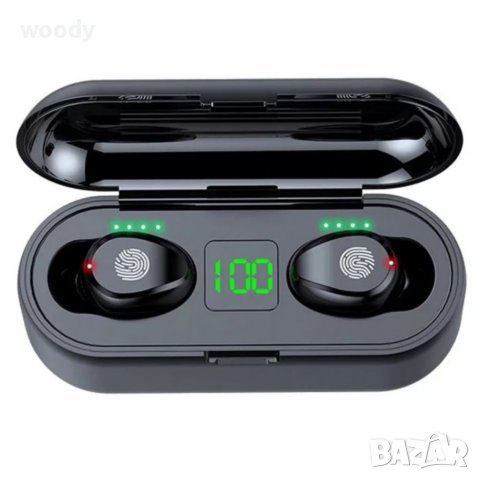 Безжични слушалки TWS F9-RX, Powercase 2000 mAh, Bluetooth 5.1, снимка 11 - Bluetooth слушалки - 41546180