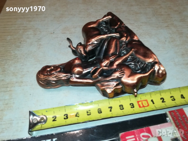 ЖЕНА С КОЗЛЕТА-МЕТАЛНА ЗАПАЛКА 0709251707LCHERY, снимка 12 - Антикварни и старинни предмети - 51634129
