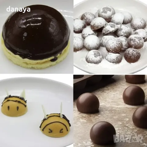 5489 Силиконова форма за бонбони и лед Топчета, 24 гнезда, снимка 6 - Форми - 48114710