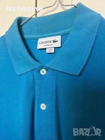 LACOSTE мъжка тениска с яка, снимка 4 - Тениски - 44351641