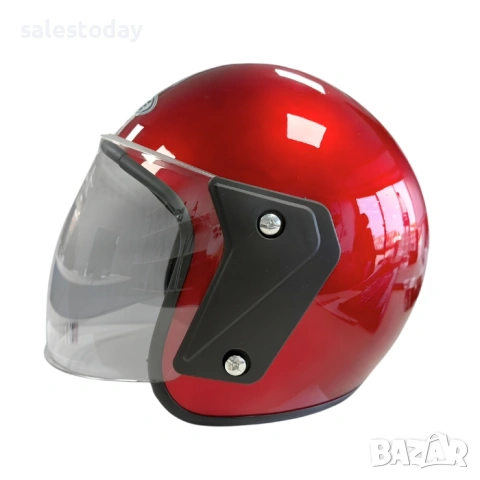Каска за мотор с визьор, 5 цвята, универсален размер, снимка 6 - Аксесоари и консумативи - 44823745
