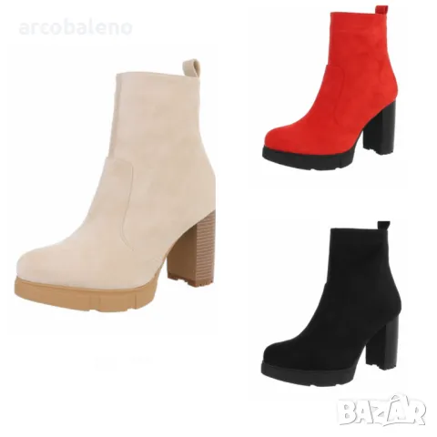 Дамски боти на висок ток, 3цвята 
