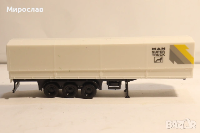 HERPA?? 1:87 H0 MAN ТИР КАМИОН ВЛЕКАЧ РЕМАРКЕ МОДЕЛ, снимка 3 - Колекции - 53803001