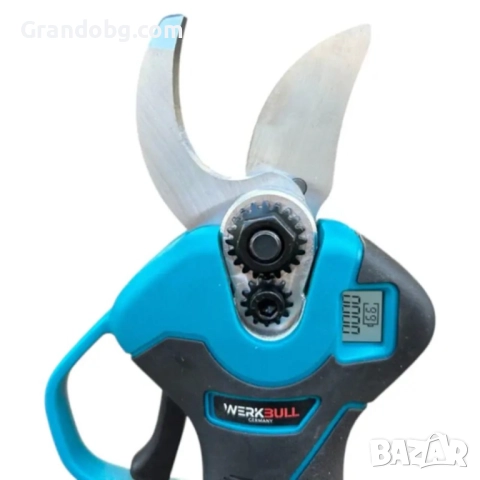 Професионална Немска Лозарска ножица с дисплей WerkBull + резервен нож