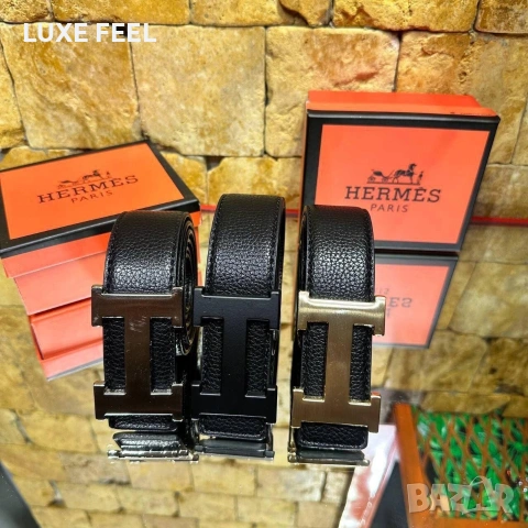 Hermes ⚜️ Естествена Кожа с Кутия, снимка 6 - Колани - 53374192