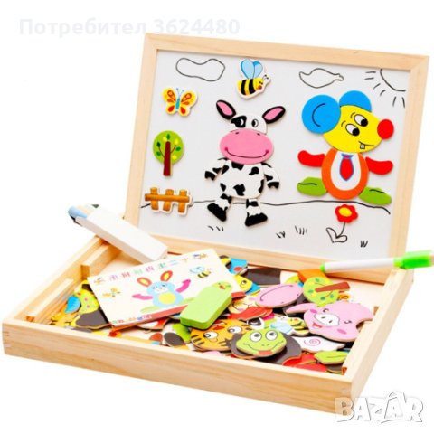 Дървена дъска с магнити