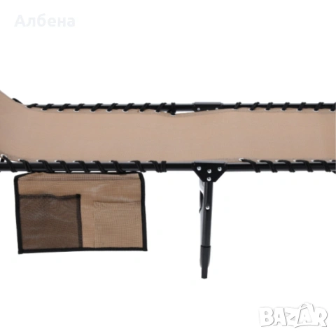 Сгъваем градински шезлонг - легло с джоб - пълен релакс и комфорт, снимка 7 - Градински мебели, декорация  - 53868055