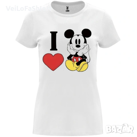 Нова дамска тениска I Love Mickey Mouse (Мики Маус)