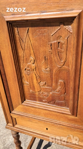 Ретро шкаф масив №117, снимка 5 - Шкафове - 52439532