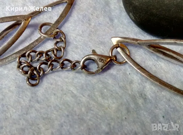 НЕЖНО СКЪПОЦЕННО СРЕБЪРНО КОЛИЕ МАРКОВО СРЕБРО 925 с БЯЛА ПОЗЛАТА и ТОПЧЕТА ШЛИФОВАН БЯЛ АХАТ 48249, снимка 11 - Колиета, медальони, синджири - 48480654