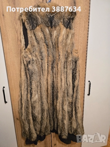 Дамски дълъг елек от естствен косъм