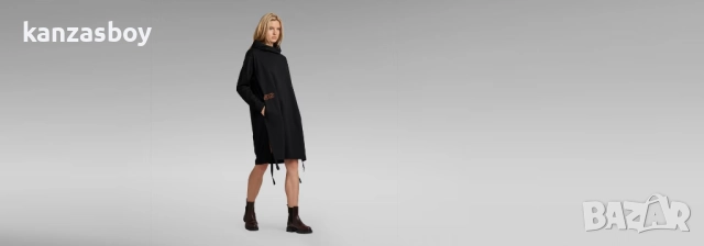 G-STAR long hoodie sweat dress - страхотна дамска рокля р-р XS, снимка 3 - Рокли - 52928123