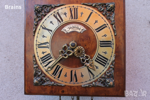 Датски Стенен Часовник TEMPUS FUGIT John Warmink С Махало , снимка 4 - Антикварни и старинни предмети - 52054336