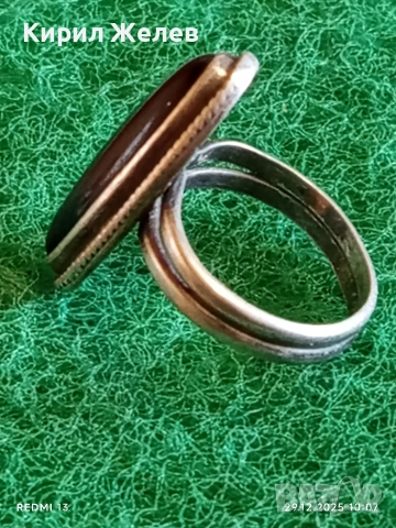 Сребърен пръстен Арт Деко стил с Черен Оникс ювелирна изработка 40551, снимка 4 - Пръстени - 52925428