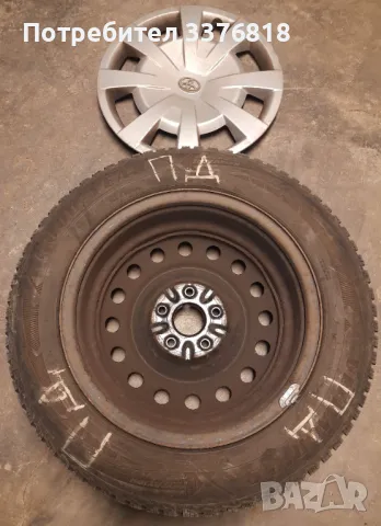 4бр. стоманени джанти 16" с гуми Goodyear 205/60 от Toyota, снимка 2 - Гуми и джанти - 48035788