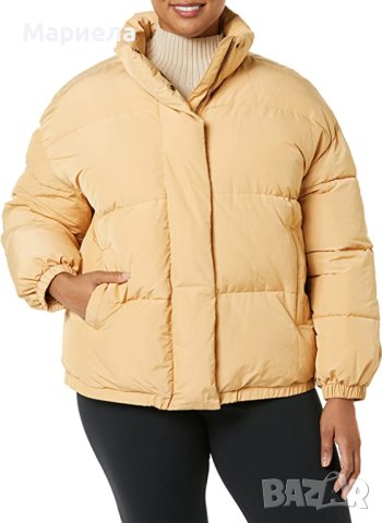 Голямо дамско яке за дами с големи сърца Daily Ritual Short Puffer Jacket Light Camel, XXL Large, снимка 2 - Якета - 40935226