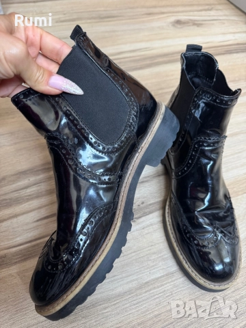 Бутикови дамски лачени Боти Graceland! 38,5 н, снимка 2 - Дамски боти - 52281220