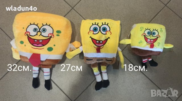 Плюшени Спондж Боб и Патрик/ Sponge Bob & Patrick -7-10-15лв, снимка 7 - Плюшени играчки - 40592532