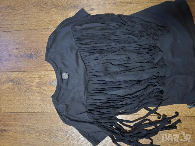 ♡Philipp Plein тениска с ресни, снимка 5 - Тениски - 48698000