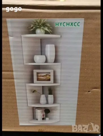 Ъглова етажерка за съхранение с 5 рафта, снимка 8 - Етажерки - 48552696