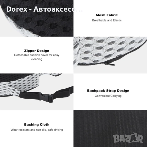 Ергономична възглавница за седалка с мемори пяна – комфорт и стабилна опора за кола, офис и дом, снимка 3 - Аксесоари и консумативи - 53618742