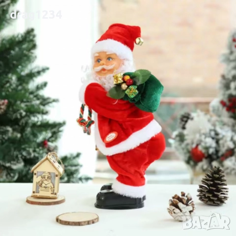 Танцуващ Дядо Коледа с музика и светлини – празнично настроение у дома, снимка 2 - Други стоки за дома - 52427583