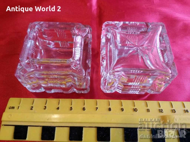 Комплект Свещници Шведско Кристално Стъкло, снимка 4 - Антикварни и старинни предмети - 53274739