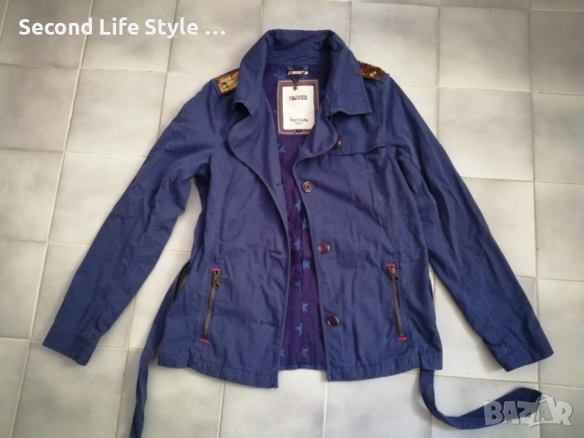 Tommy Hilfiger оригинално дамско преходно яке с колан и пайети р-р M, снимка 8 - Якета - 53816172