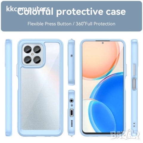 Honor 70 Lite Силиконов Калъф Anti-drop TPU + Acrylic и Протектор, снимка 6 - Калъфи, кейсове - 52506842