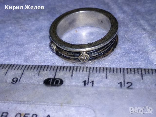 ДИАМАНТЕН СКЪПОЦЕНЕН СРЕБЪРЕН АРТ ПРЪСТЕН ОКСИДИРАНО СРЕБРО 925 с 2 ЛАБОРАТОРНИ БРИЛЯНТА 38296, снимка 13 - Пръстени - 40932513