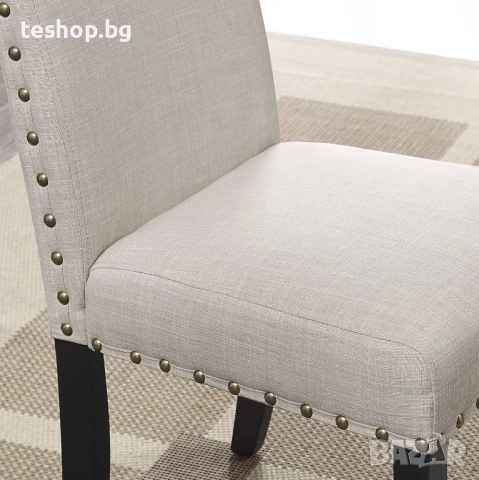 Трапезен стол Roundhill Furniture Biony Cabernet с декорация 2 броя комплект, снимка 5 - Столове - 51657247