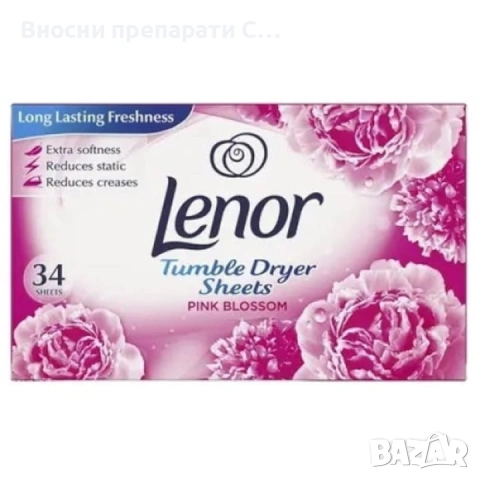 Lenor Pink Blossom кърпички за сушилня  34 бр