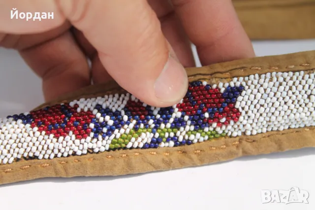 Мънистен колан с бронзови пафти, снимка 10 - Антикварни и старинни предмети - 50024190