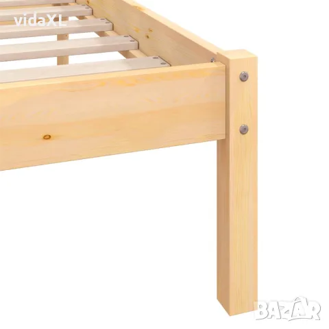vidaXL Рамка за легло, бор масив, 160х200 см, снимка 8 - Спални и легла - 56147803