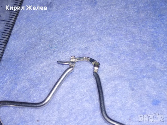 ГОЛЯМА ПОСРЕБРЕНА ЗВЕЗДОВИДНА МОДНА АРТ ОБЕЦА от БЛАГОРОДНА НЕРЪЖДАЕМА СТОМАНА с ПЕЧАТ 925 / 37867, снимка 5 - Обеци - 40768422