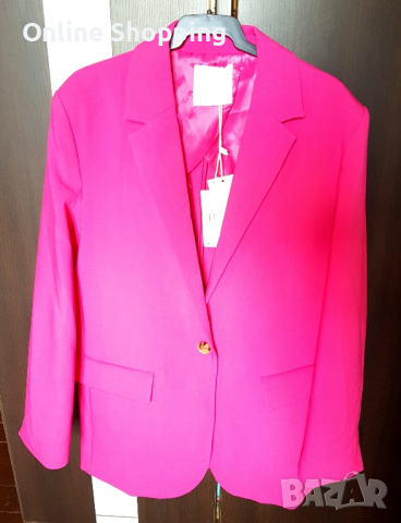 Ново! Дамско цикламено сако Манго, снимка 6 - Сака - 44699867