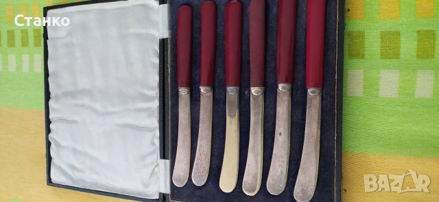 комплект ножчета за сервиране-антикварни, снимка 1 - Колекции - 42267093