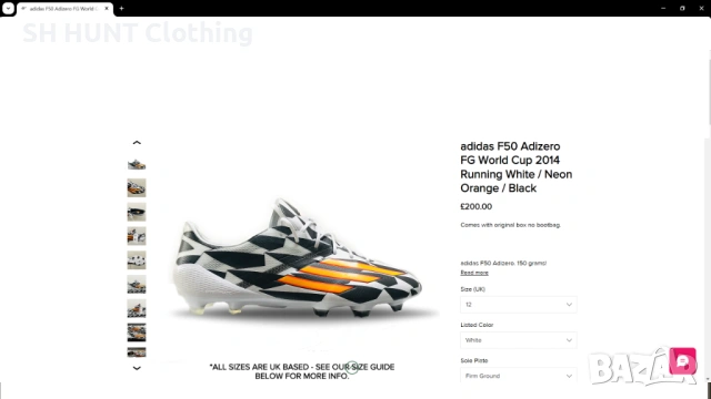 ADIDAS Adizero F50 Размер EUR 36 2/3 / UK 4 детски бутонки 169-13-S, снимка 2 - Футбол - 53046905