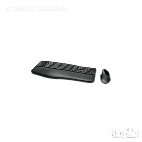 Kensington ProFit Ergo клавиатура Включена мишка RF безжична + USB QWERTZ немски черен