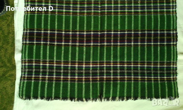 Вълнена ръчно тъкана престилка от преди 70-80г. Не употребявана. Размер 58/78см., Престилки, снимка 2 - Антикварни и старинни предмети - 36429498