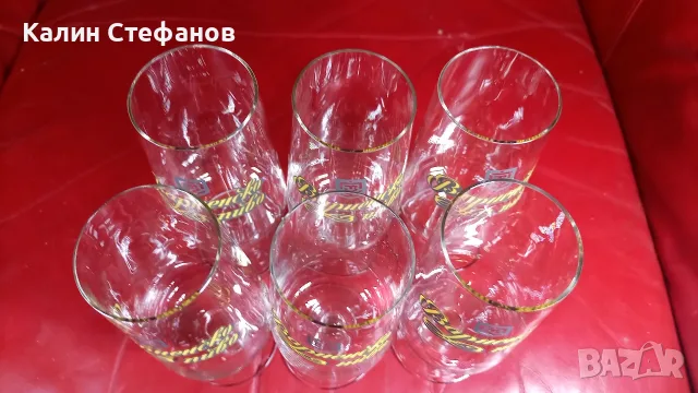 Бирени чаши „Варненско пиво” от едно време,  6 бр, снимка 4 - Антикварни и старинни предмети - 56206392