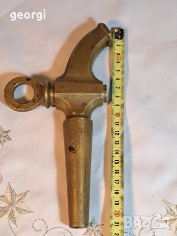 немски бронзов кран канела за буре 34/1, снимка 4 - Антикварни и старинни предмети - 53568333